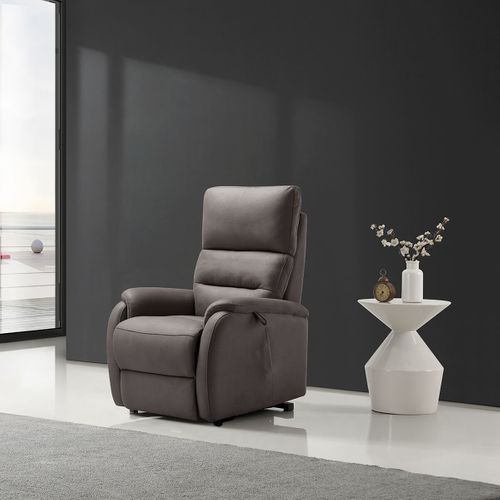 Fauteuil Relax Et Releveur Electrique Tissu Gris - Adria