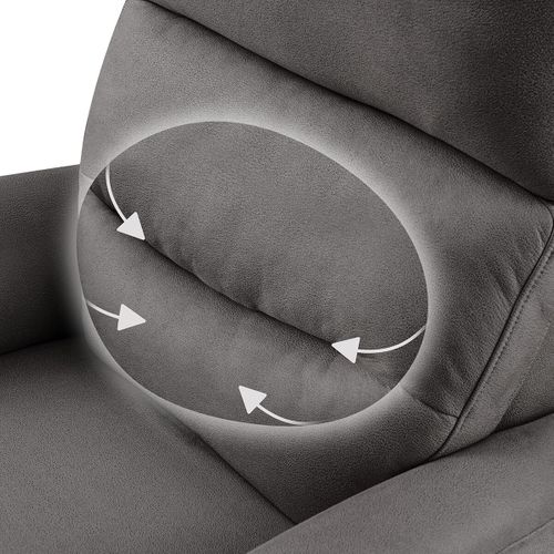 Fauteuil Relax Et Releveur Electrique Tissu Gris - Adria