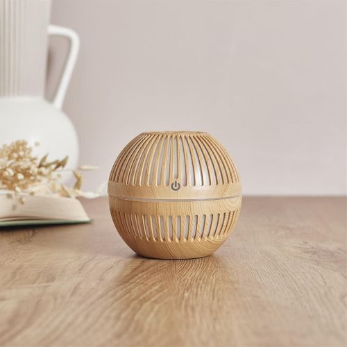 Diffuseur D'huile Essentielle Bois Rond, Design Compact Et Pratique - Eronix