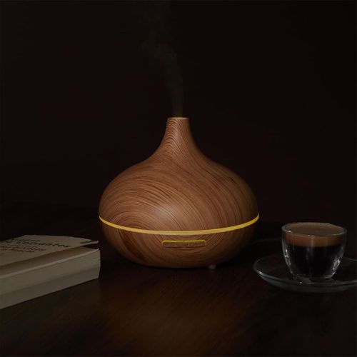 Diffuseur D'huile Essentiel LED Avec Finition Bois, Ambiance Parfumée Et Élégante Pour Maison - Gim