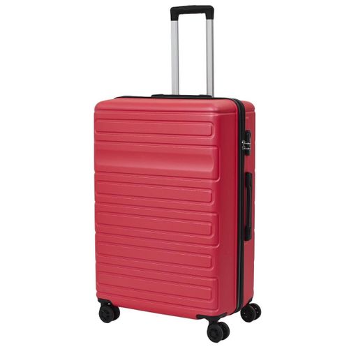 Lot De 3 Valises Rigides Rouge Corail Avec Roues Pivotantes 360°, Cadenas Sécurisé à Code - Helen