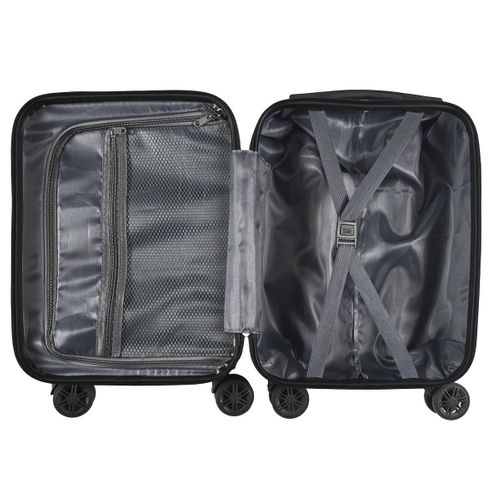 Valise Cabine Embossée Rose 29l Avec Coque Rigide Abs, Roues Pivotantes 360°, Cadenas à Code, Poign