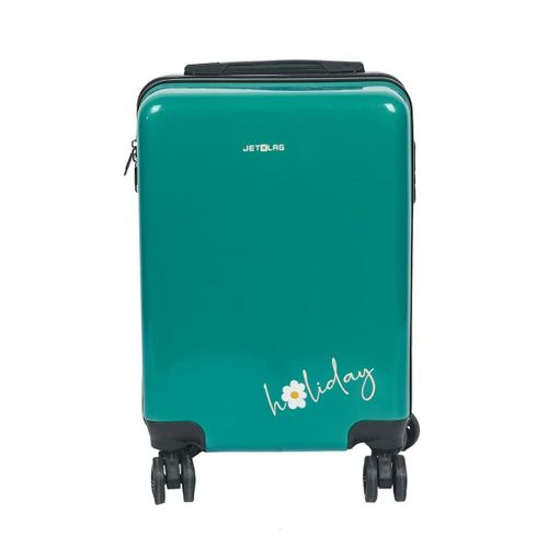 Valise Cabine Verte 28l Rigide En Polycarbonate Avec Roues Pivotantes 360° Et Cadenas Sécurisé à Co