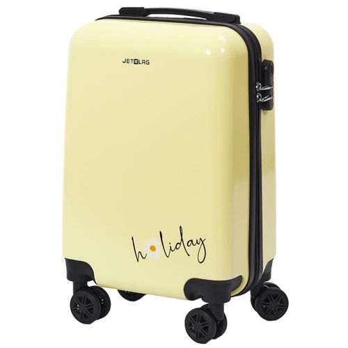 Valise Cabine Jaune 28l Rigide En Polycarbonate Avec Roues Pivotantes 360° Et Cadenas Sécurisé à Co
