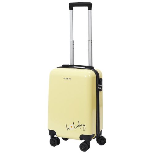 Valise Cabine Jaune 28l Rigide En Polycarbonate Avec Roues Pivotantes 360° Et Cadenas Sécurisé à Co