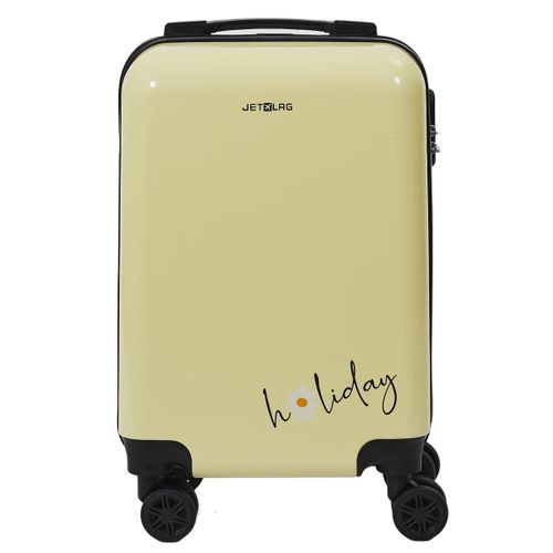 Valise Cabine Jaune 28l Rigide En Polycarbonate Avec Roues Pivotantes 360° Et Cadenas Sécurisé à Co