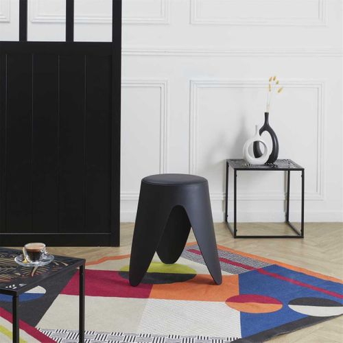 Tabouret Noir 46 Cm - Qaris