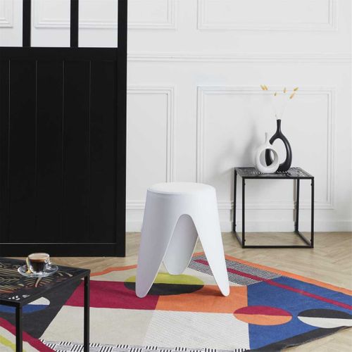 Tabouret Blanc 46 Cm - Qaris