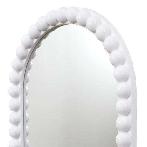 Lot De 3 Miroirs Blanc 75x25 Cm / 50x25 Cm / Ø25 Cm - - Toris