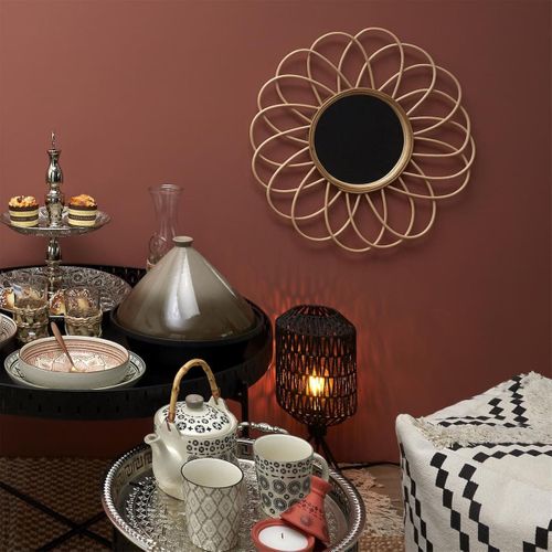 Miroir Rotin Rosace D.56 Cm - Bernor