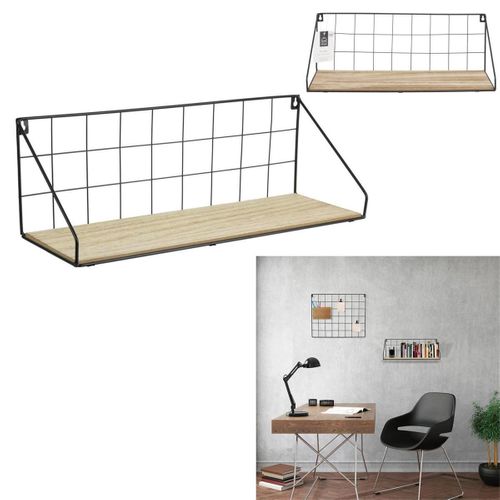 Étagère Murale Rectangulaire Bois Métal - Parik