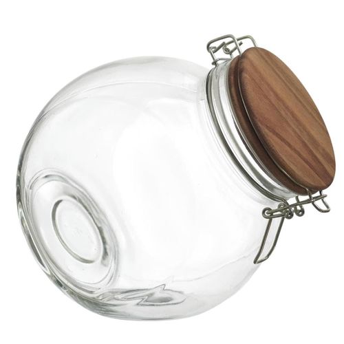 Bocal En Verre à 2 Positions Avec Bouchon En Acacia - Selva