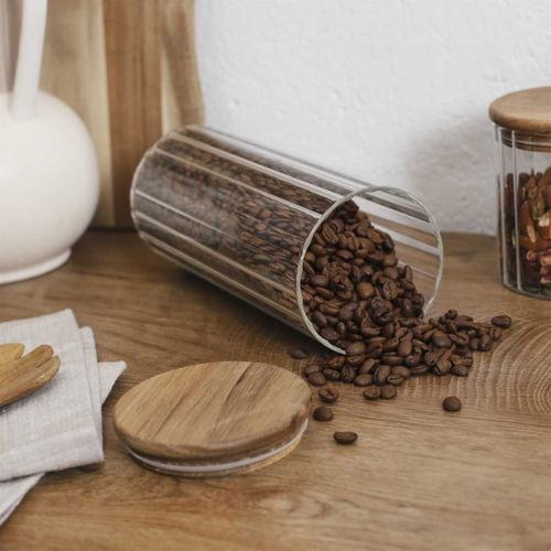 Bocal De Conservation 110cl Avec Bouchon En Acacia - Torek