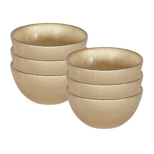 Lot De 6 Bols En Verre Doré 70cl - Falon