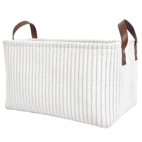 Trio De Panier De Rangement Blanc Velours H20 Cm - Inius