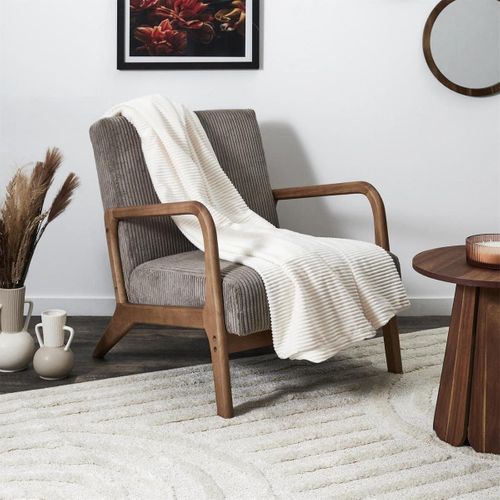 Plaid 120x150cm Côtelée Flanelle, Confort Cosy Et Style Intemporel - Xiria