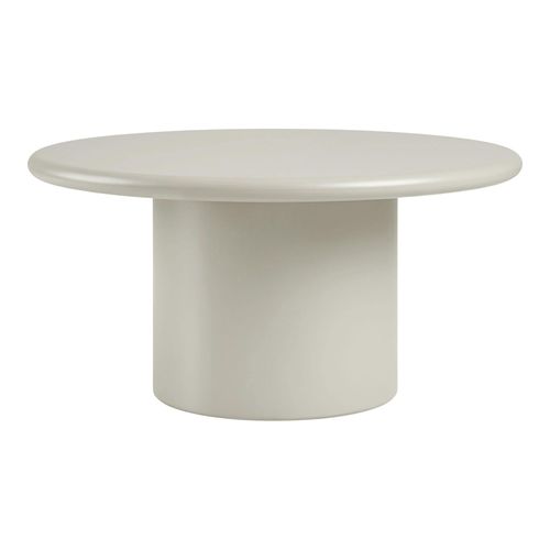 Table Basse Ronde Sable - Design Minimaliste, Pied Cylindrique Alberta