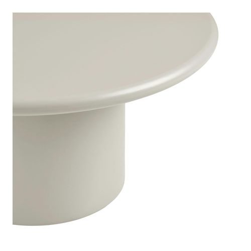 Table Basse Ronde Sable - Design Minimaliste, Pied Cylindrique Alberta