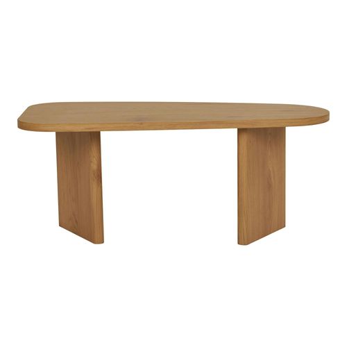 Table Basse Design - Pieds Larges, Effet Chêne Blond Tartu