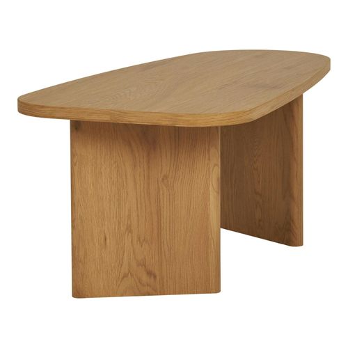 Table Basse Design - Pieds Larges, Effet Chêne Blond Tartu