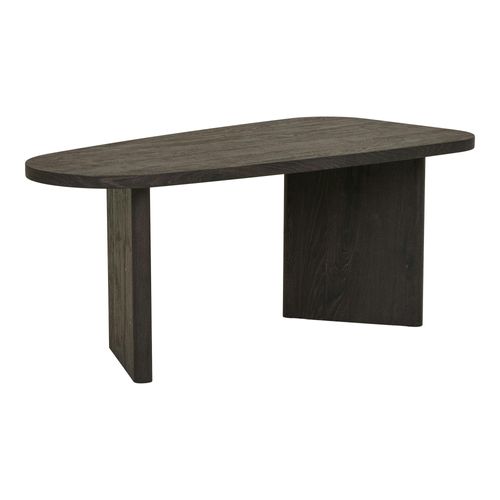 Table Basse Design - Pieds Larges, Effet Chêne Brun Tartu