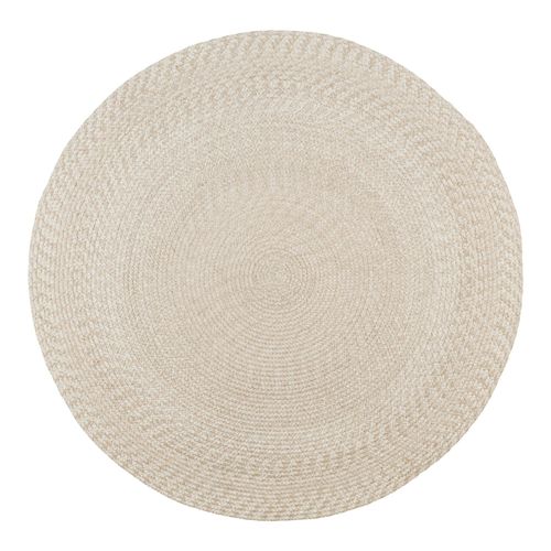 Tapis Rond D’extérieur En Plastique Recyclé Ø180 Cm - Teinte Sable Mendoza