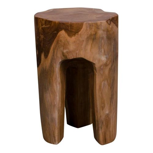 Tabouret Chevet En Bois De Teck - 3 Pieds Arizona