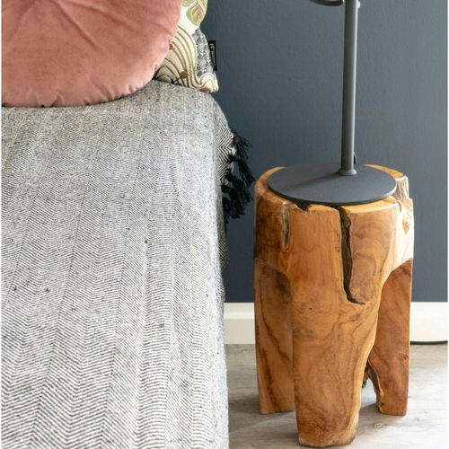 Tabouret Chevet En Bois De Teck - 3 Pieds Arizona