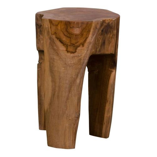 Tabouret Chevet En Bois De Teck - 3 Pieds Arizona