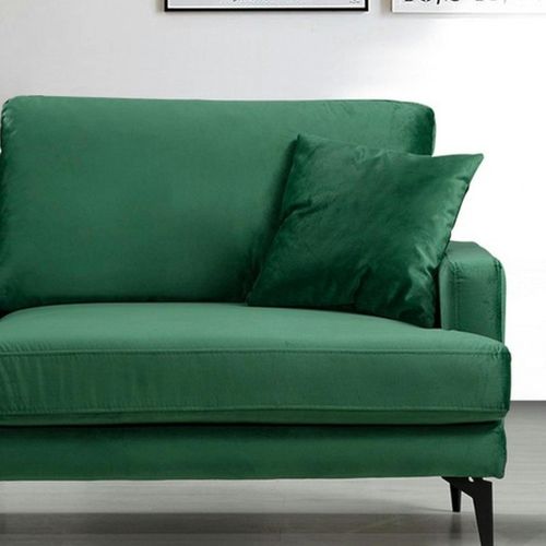 Canapé 3 Places Vert En Velours Seattle