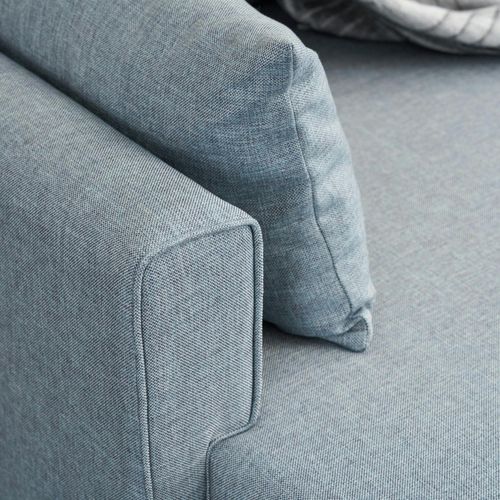 Canapé D'angle Convertible Bleu Gris - Côté Gauche Split