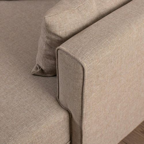 Canapé D’angle Convertible Cappuccino - Côté Droit Split