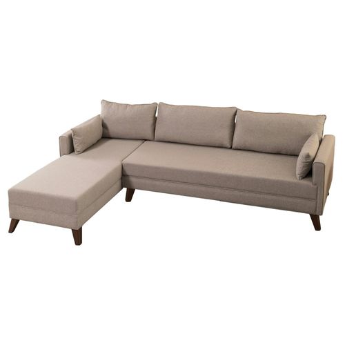 Canapé D'angle Cappuccino - 275 Cm, Côté Gauche Split