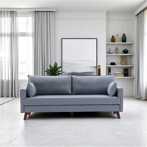 Canapé-lit Bleu Gris - Dos Droit Split