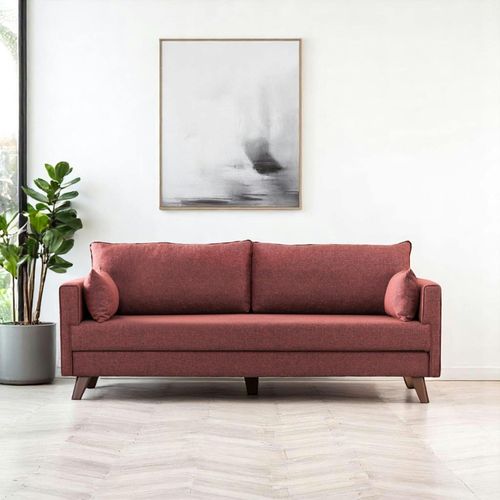 Canapé-lit Rouge Chiné - Dos Droit Split