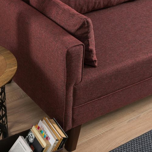 Canapé-lit Rouge Chiné - Dos Droit Split