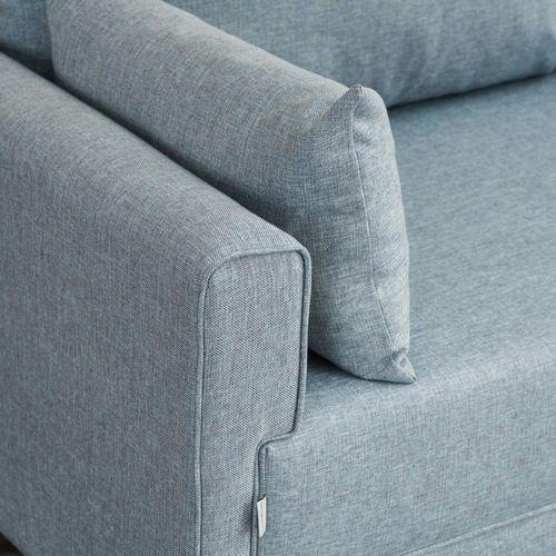 Canapé 2 Places Bleu Gris - Dos Droit Split