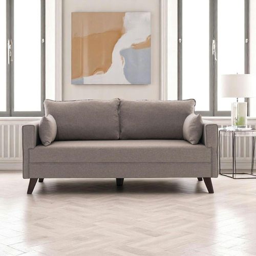 Canapé 2 Places Taupe - Dos Droit Split