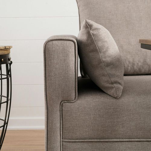 Canapé 2 Places Taupe - Dos Droit Split