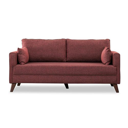 Canapé 2 Places Rouge Chiné - Dos Droit Split