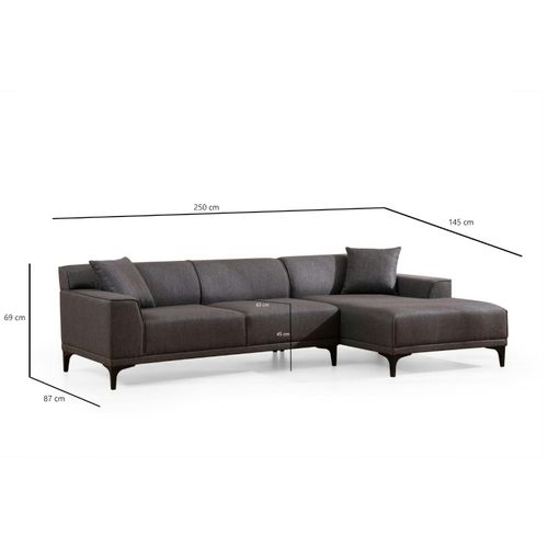 Canapé D'angle Gris Anthracite - Côté Droit Orsay