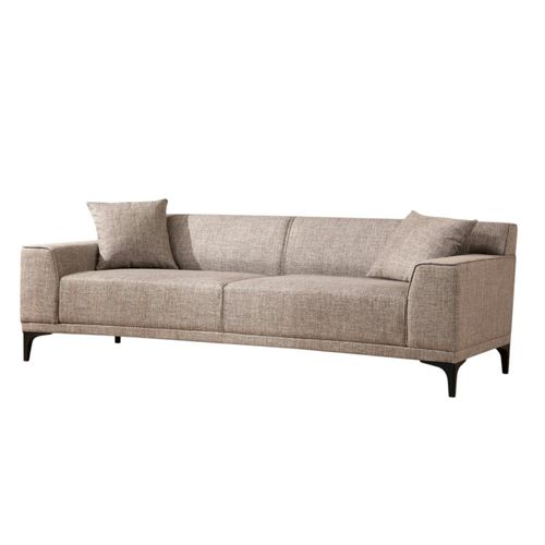 Canapé 3 Places Brun Taupe - Accoudoirs Larges Orsay