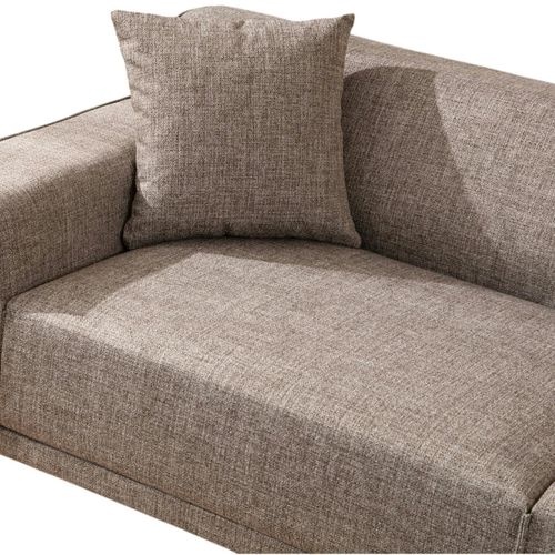 Canapé 3 Places Brun Taupe - Accoudoirs Larges Orsay