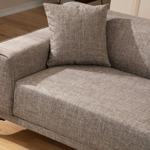 Canapé 2 Places Brun Taupe - Accoudoirs Larges Orsay