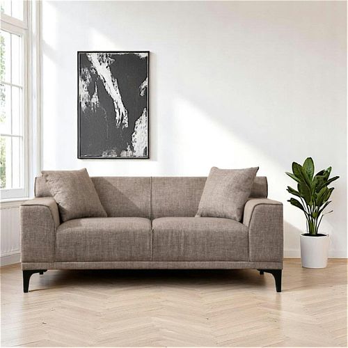 Canapé 2 Places Brun Taupe - Accoudoirs Larges Orsay