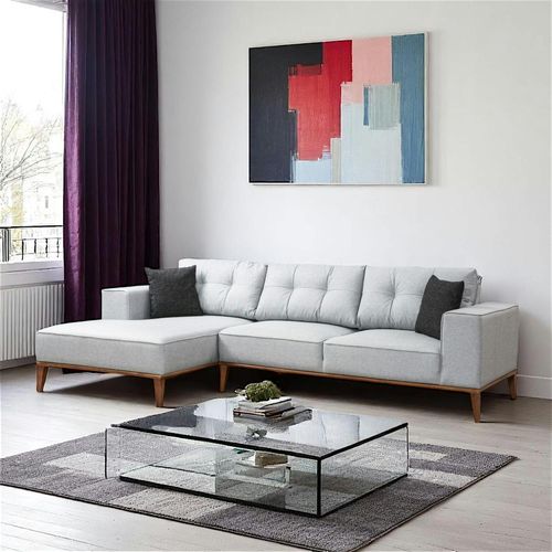 Canapé D'angle Gris - Lit D'appoint, Côté Gauche Lucca