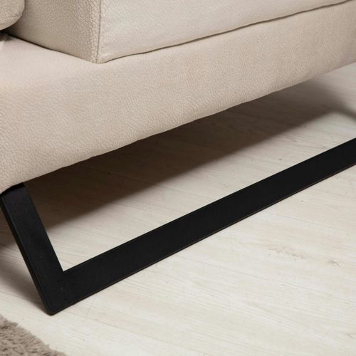 Canapé D'angle Écru - Dossier Inclinable, Côté Droit Milo