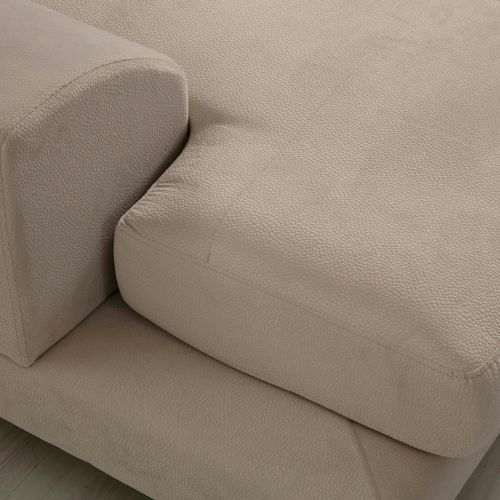 Canapé D'angle Écru - Dossier Inclinable, Côté Droit Milo