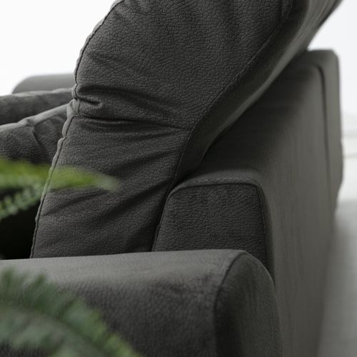 Canapé D'angle Anthracite - Dossier Inclinable, Côté Droit Milo