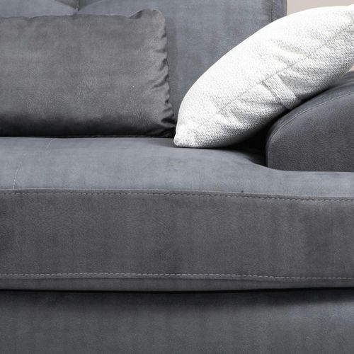 Canapé 3 Places Anthracite Avec Dossier Inclinable Milo